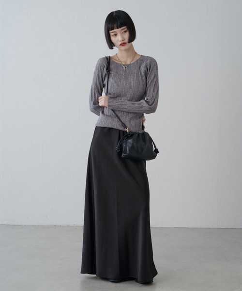 Lui's FEMME ルイス サテンマーメイドスカート ブラック サテンマーメイドスカート（スカート）｜Lui's（ルイス）の