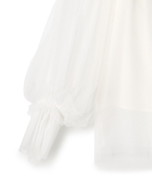 GRACE CONTINENTAL（グレースコンチネンタル）の「チュール2WAYトップ（Tシャツ/カットソー・レディース・ホワイト/ブラック・36）」の20枚目の写真