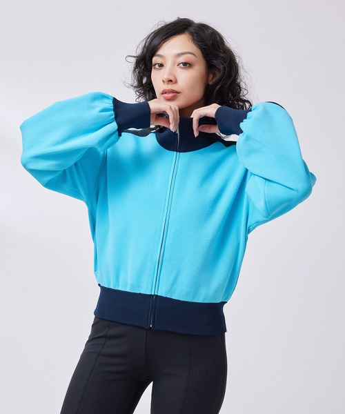 NERGY（ナージー）の「【撥水&UV】ラメラインニットトラックジャケット（その他アウター・レディース・サックスブルー/ブラウン/ブラック・FREE）」の16枚目の写真