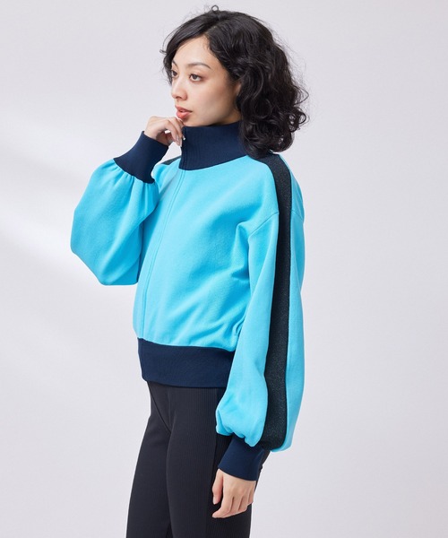 NERGY（ナージー）の「【撥水&UV】ラメラインニットトラックジャケット（その他アウター・レディース・サックスブルー/ブラウン/ブラック・FREE）」の18枚目の写真