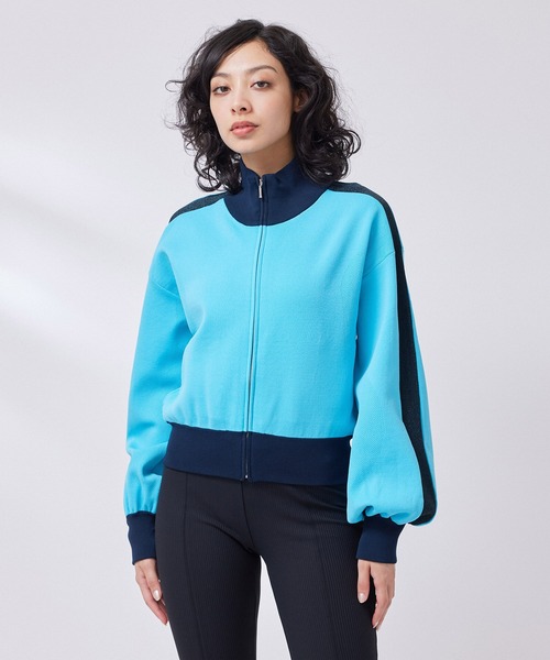 NERGY（ナージー）の「【撥水&UV】ラメラインニットトラックジャケット（その他アウター・レディース・サックスブルー/ブラウン/ブラック・FREE）」の19枚目の写真