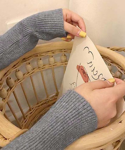 Miniministore(ミニミニストア)の「リブ ニットトップス タートルネック無地(ニット/セーター・レディース・ラベンダー/ダークグリーン/ダークベージュ/ワインレッド/グリーン/ピンク/グレー/ブラック/ホワイト/ベージュ/レッド/ブラウン/イエロー/ブルー/オレンジ・FREE)」の16枚目の写真