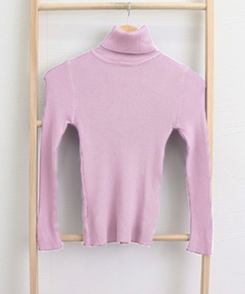 Miniministore(ミニミニストア)の「リブ ニットトップス タートルネック無地(ニット/セーター・レディース・ラベンダー/ダークグリーン/ダークベージュ/ワインレッド/グリーン/ピンク/グレー/ブラック/ホワイト/ベージュ/レッド/ブラウン/イエロー/ブルー/オレンジ・FREE)」の22枚目の写真