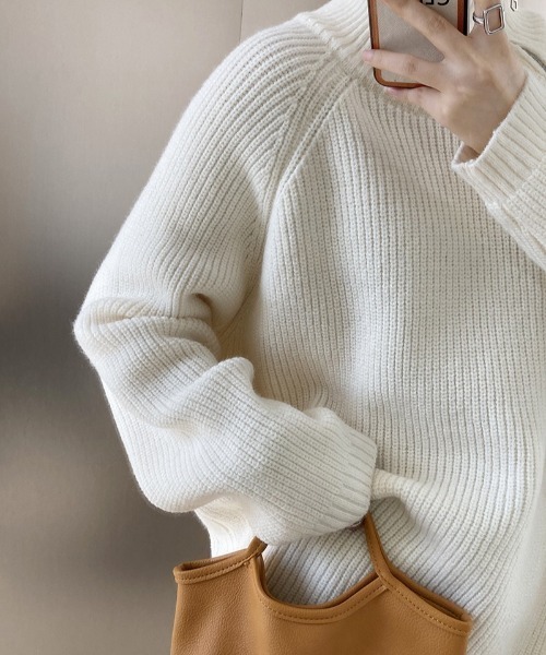 gossip！ロサンゼルス（ゴシップロサンゼルス）の「アシンメトリージップニット（ニット/セーター・レディース・ブラック/ホワイト/グレー・FREE）」の19枚目の写真