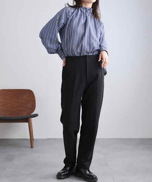 ap retro（アプレトロ）の「パールボタン付きブラウス（シャツ/ブラウス・レディース・ネイビー/ブラック/ブルー/オフホワイト・FREE）」の20枚目の写真