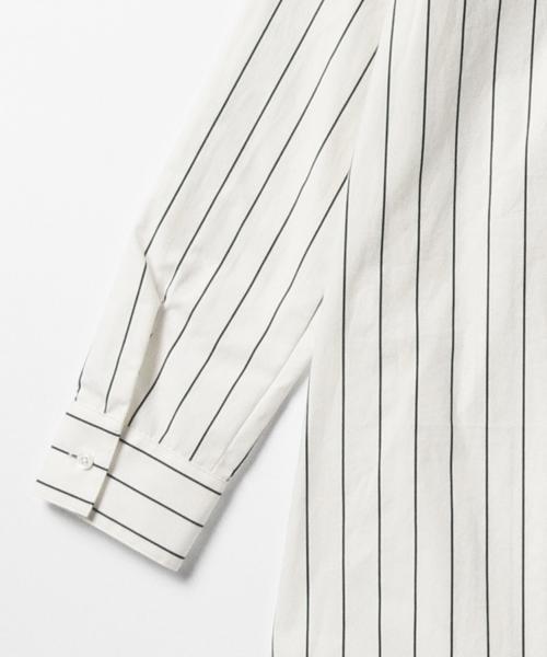 BEAMS LIGHTS Women's（ビームスライツ ウィメンズ）の「【MORE 1月号 掲載】BEAMS LIGHTS / ウォッシャブル タイプライター シャツワンピース（ワンピース・レディース・オフホワイト/オリーブ/ネイビー・36/38）」の6枚目の写真