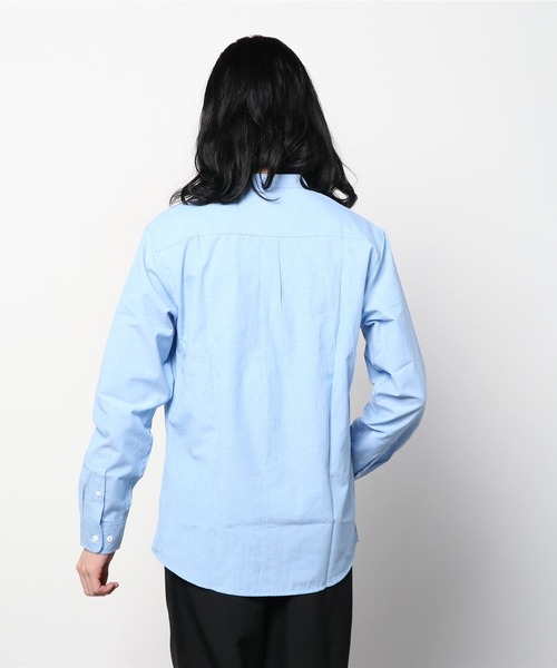 ARCADE(アーケード)の「秋 バンドカラー オックスフォードシャツ/選べるマルチ釦&ノーマル釦 GELEONE(シャツ/ブラウス・メンズ・サックスブルー系2/ネイビー/ホワイト/ネイビー系2/グレー/グレー系2/ホワイト系2/サックスブルー・M/L/LL)」の11枚目の写真