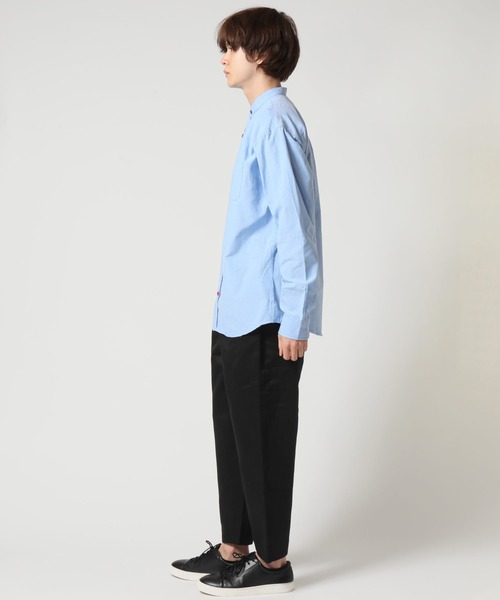 ARCADE(アーケード)の「秋 バンドカラー オックスフォードシャツ/選べるマルチ釦&ノーマル釦 GELEONE(シャツ/ブラウス・メンズ・サックスブルー系2/ネイビー/ホワイト/ネイビー系2/グレー/グレー系2/ホワイト系2/サックスブルー・M/L/LL)」の16枚目の写真