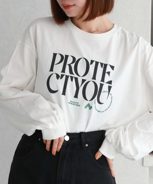 archives（アルシーヴ）の「BIGロゴロンT（Tシャツ/カットソー・レディース・ブラック/グレー/オフホワイト・MEDIUM）」の4枚目の写真