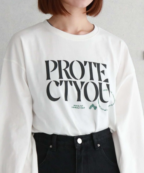 archives（アルシーヴ）の「BIGロゴロンT（Tシャツ/カットソー・レディース・ブラック/グレー/オフホワイト・MEDIUM）」の7枚目の写真