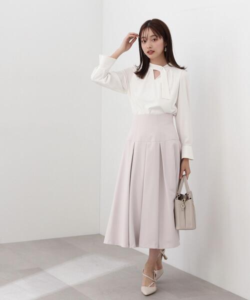 PROPORTION BODY DRESSING（プロポーションボディドレッシング）の「スタンドボウタイブラウス / 1214110306（シャツ/ブラウス・レディース・ネイビー/ホワイト系その他/グレー・SMALL/MEDIUM）」の15枚目の写真