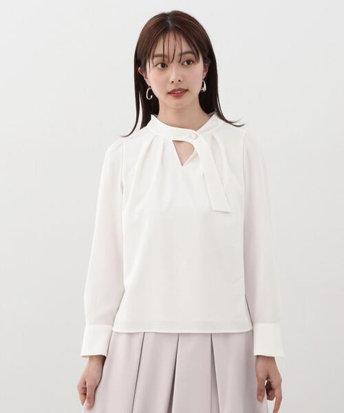 PROPORTION BODY DRESSING（プロポーションボディドレッシング）の「スタンドボウタイブラウス / 1214110306（シャツ/ブラウス・レディース・ネイビー/ホワイト系その他/グレー・SMALL/MEDIUM）」の16枚目の写真