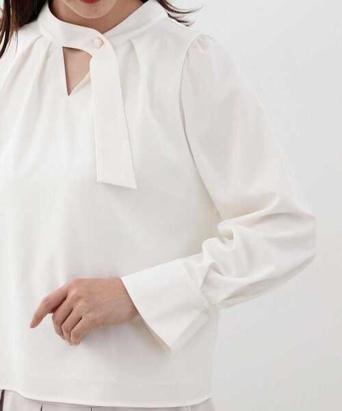 PROPORTION BODY DRESSING（プロポーションボディドレッシング）の「スタンドボウタイブラウス / 1214110306（シャツ/ブラウス・レディース・ネイビー/ホワイト系その他/グレー・SMALL/MEDIUM）」の19枚目の写真