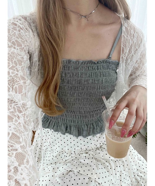 シャーリングフリルキャミソール（キャミソール）｜PHILLY