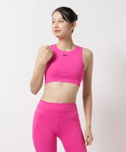 Reebok（リーボック）の「ラックス コントワー クロップ / LUX CONTOUR CROP（タンクトップ・レディース・ブラック/ピンク/ブルー・LARGE/MEDIUM/SMALL/XX-LARGE/X-LARGE/X-SMALL）」の3枚目の写真