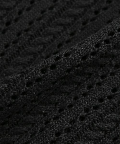 NANO universe（ナノユニバース）の「透かし編みカーディガン（カーディガン/ボレロ・メンズ・ブラック/ブルー/グレー・M/L）」の6枚目の写真