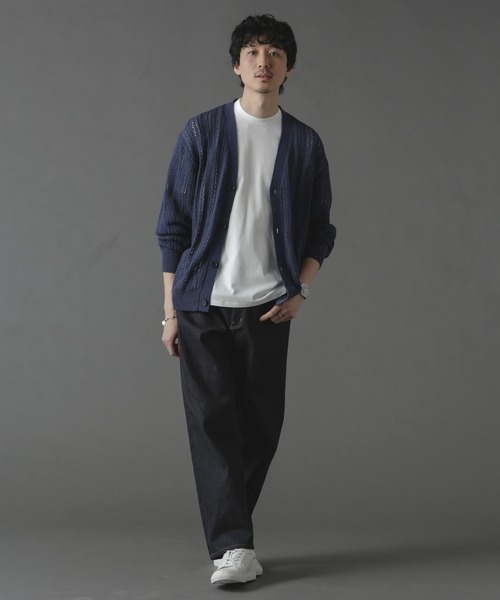 NANO universe（ナノユニバース）の「透かし編みカーディガン（カーディガン/ボレロ・メンズ・ブラック/ブルー/グレー・M/L）」の22枚目の写真