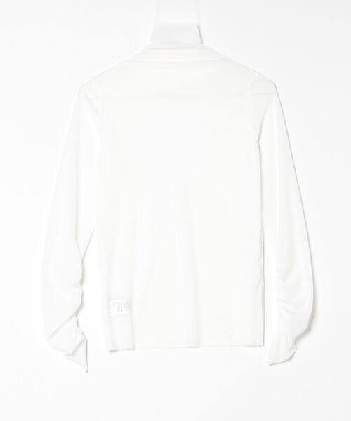 Per sist ence（パーシエンス）の「シアーメロウハイネックカットソー/袖ギャザーデザイン（Tシャツ/カットソー・レディース・ホワイト/ピンク/ブラック/ブルーグレー/ライトグリーン・FREE）」の6枚目の写真