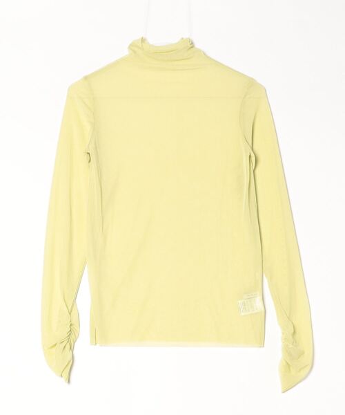 Per sist ence（パーシエンス）の「シアーメロウハイネックカットソー/袖ギャザーデザイン（Tシャツ/カットソー・レディース・ホワイト/ピンク/ブラック/ブルーグレー/ライトグリーン・FREE）」の21枚目の写真