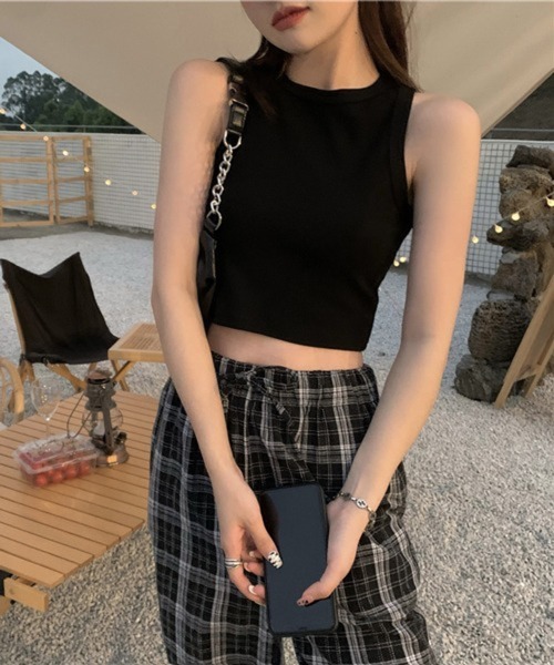HALEY PESCA(ヘーリーペスカ)の「HALEY PESCA/ショート丈 カジュアルタンクトップ(Tシャツ/カットソー・レディース・ベージュ/ホワイト/ブラック・MEDIUM/SMALL/LARGE)」の20枚目の写真
