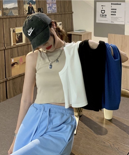 HALEY PESCA(ヘーリーペスカ)の「HALEY PESCA/ショート丈 カジュアルタンクトップ(Tシャツ/カットソー・レディース・ベージュ/ホワイト/ブラック・MEDIUM/SMALL/LARGE)」の22枚目の写真