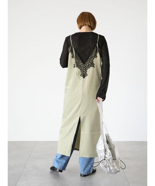 Lugnoncure（ルノンキュール）の「柄アソートサテンキャミワンピース（ワンピース・レディース・オフホワイト/カーキ/ブラック・F）」の6枚目の写真