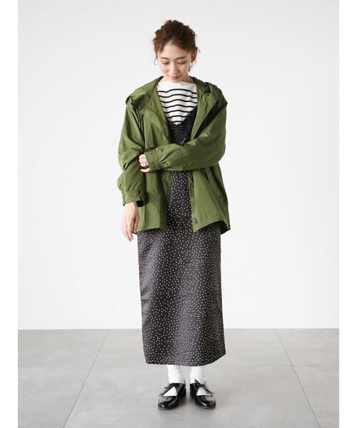 Lugnoncure（ルノンキュール）の「柄アソートサテンキャミワンピース（ワンピース・レディース・オフホワイト/カーキ/ブラック・F）」の9枚目の写真