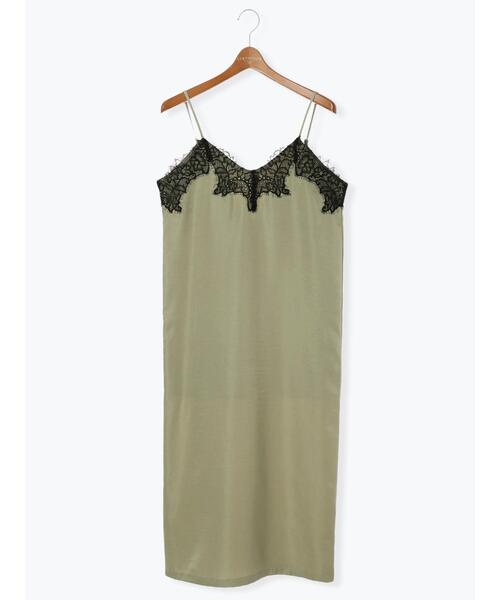 Lugnoncure（ルノンキュール）の「柄アソートサテンキャミワンピース（ワンピース・レディース・オフホワイト/カーキ/ブラック・F）」の19枚目の写真