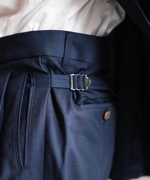 EDIFICE LA BOUCLE(エディフィスラブークル)の「【LA BOUCLE / ラブ―クル】REDA ACTIVE トロピカル サイドアジャストパンツ(スラックス・メンズ・ブラウン/ネイビー・MEDIUM/LARGE)」の6枚目の写真