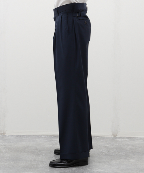 EDIFICE LA BOUCLE(エディフィスラブークル)の「【LA BOUCLE / ラブ―クル】REDA ACTIVE トロピカル サイドアジャストパンツ(スラックス・メンズ・ブラウン/ネイビー・MEDIUM/LARGE)」の10枚目の写真