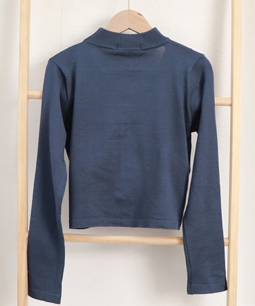 Miniministore(ミニミニストア)の「ショート ニットトップス ホルターネック(ニット/セーター・レディース・オフホワイト/ダークブルー/ブラック・FREE)」の20枚目の写真