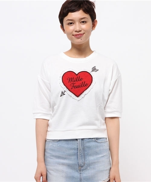 WEGO（ウィゴー）の「WEGO/キルティングハートプルオーバー（スウェット・レディース・オフホワイト/ネイビー/ライトパープル・FREE）」の11枚目の写真