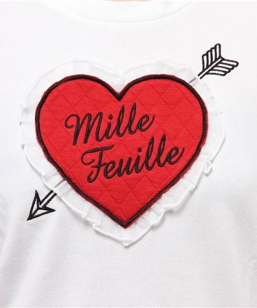 WEGO（ウィゴー）の「WEGO/キルティングハートプルオーバー（スウェット・レディース・オフホワイト/ネイビー/ライトパープル・FREE）」の8枚目の写真