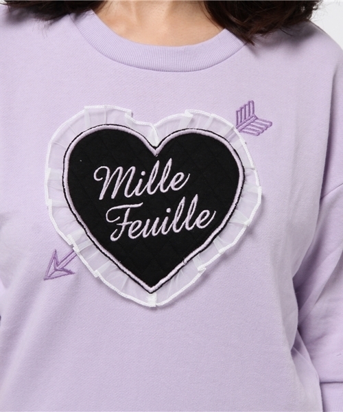 WEGO（ウィゴー）の「WEGO/キルティングハートプルオーバー（スウェット・レディース・オフホワイト/ネイビー/ライトパープル・FREE）」の10枚目の写真