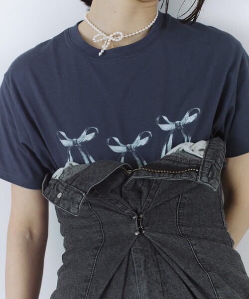 Firsthand（ファーストハンド）の「Firsthand/ファーストハンド RIBBON BALL CHOKER / リボンボールチョーカー（ネックレス・レディース・ホワイト/シルバー・FREE）」の5枚目の写真