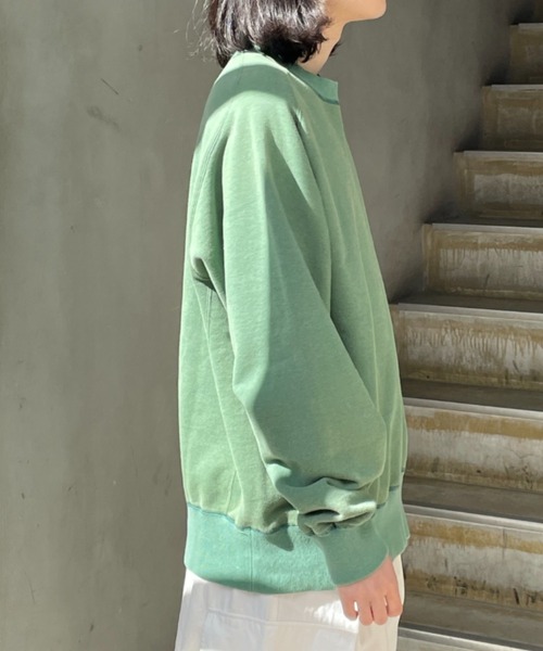URU（ウル）の「URU/ウル/CREW NECK SWEAT（スウェット・メンズ・ネイビー/モスグリーン/ピンク・1/3/2）」の6枚目の写真