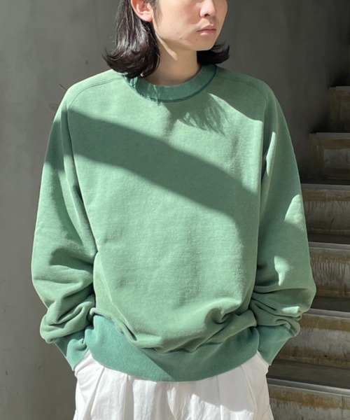 URU（ウル）の「URU/ウル/CREW NECK SWEAT（スウェット・メンズ・ネイビー/モスグリーン/ピンク・1/3/2）」の5枚目の写真