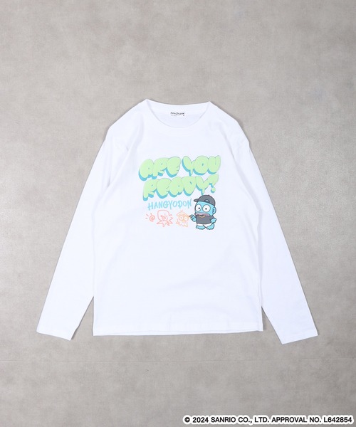 sanrio(サンリオ)の「sanrio characters ハンギョドン 長袖Tシャツ(Tシャツ/カットソー・メンズ・エメラルド/ライトグリーン/ホワイト/ブラック/サックスブルー/ネイビー・L/M/LL)」の7枚目の写真