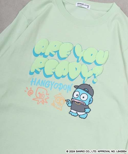 sanrio(サンリオ)の「sanrio characters ハンギョドン 長袖Tシャツ(Tシャツ/カットソー・メンズ・エメラルド/ライトグリーン/ホワイト/ブラック/サックスブルー/ネイビー・L/M/LL)」の11枚目の写真