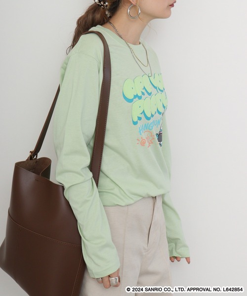 sanrio(サンリオ)の「sanrio characters ハンギョドン 長袖Tシャツ(Tシャツ/カットソー・メンズ・エメラルド/ライトグリーン/ホワイト/ブラック/サックスブルー/ネイビー・L/M/LL)」の20枚目の写真