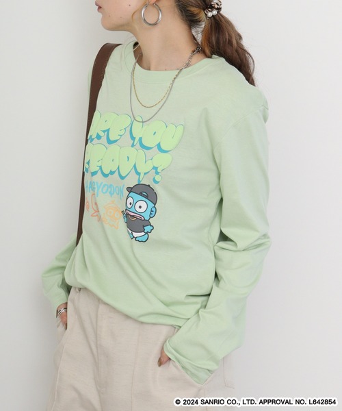 sanrio(サンリオ)の「sanrio characters ハンギョドン 長袖Tシャツ(Tシャツ/カットソー・メンズ・エメラルド/ライトグリーン/ホワイト/ブラック/サックスブルー/ネイビー・L/M/LL)」の22枚目の写真