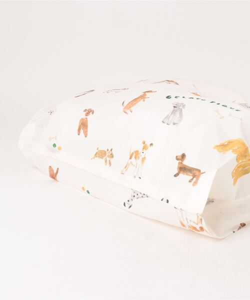 gelato pique（ジェラートピケ）の「【ヒラノトシユキ】DOG柄エコバッグL（エコバッグ/サブバッグ・レディース・オフホワイト・FREE）」の10枚目の写真