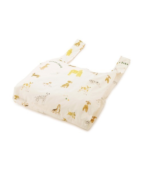 gelato pique（ジェラートピケ）の「【ヒラノトシユキ】DOG柄エコバッグL（エコバッグ/サブバッグ・レディース・オフホワイト・FREE）」の7枚目の写真