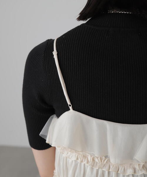 FREE'S MART（フリーズマート）の「◆フリルキャミソール（シャツ/ブラウス・レディース・ブラック/ピンク/ホワイト・FREE）」の8枚目の写真