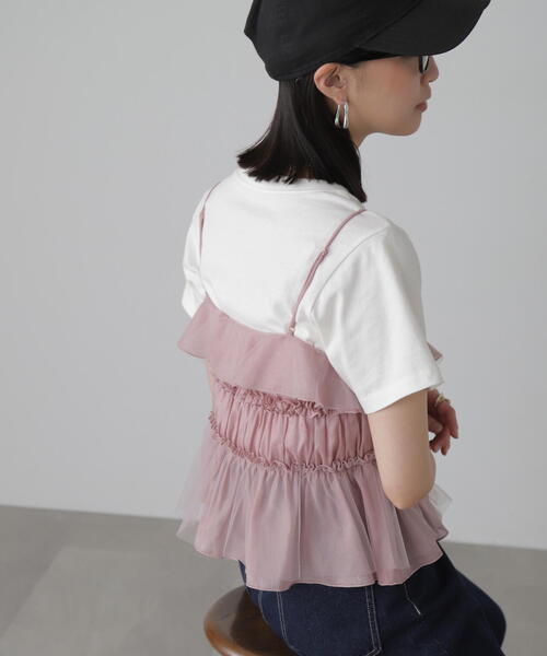 FREE'S MART（フリーズマート）の「◆フリルキャミソール（シャツ/ブラウス・レディース・ブラック/ピンク/ホワイト・FREE）」の15枚目の写真