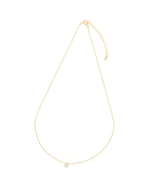 studio CLIP（スタディオクリップ）の「《made in japan》プチ天然石ネックレス（ネックレス・レディース・ピンク/ライトグリーン/パープル・FREE）」の4枚目の写真