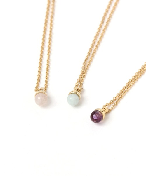 studio CLIP（スタディオクリップ）の「《made in japan》プチ天然石ネックレス（ネックレス・レディース・ピンク/ライトグリーン/パープル・FREE）」の6枚目の写真