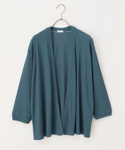 Honeys（ハニーズ）の「８分袖トッパーカーディガン（カーディガン/ボレロ・レディース・ブラック/ブルーグリーン/オレンジ/ベージュ/ライトグレー・M/L/LL）」の16枚目の写真