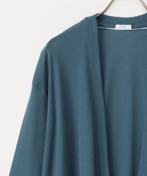 Honeys（ハニーズ）の「８分袖トッパーカーディガン（カーディガン/ボレロ・レディース・ブラック/ブルーグリーン/オレンジ/ベージュ/ライトグレー・M/L/LL）」の6枚目の写真