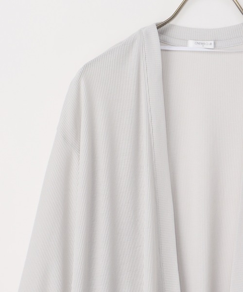 Honeys（ハニーズ）の「８分袖トッパーカーディガン（カーディガン/ボレロ・レディース・ブラック/ブルーグリーン/オレンジ/ベージュ/ライトグレー・M/L/LL）」の8枚目の写真